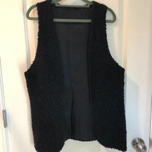 Vintage Black Fleece Vest